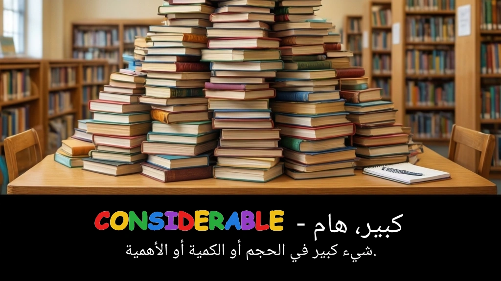 Arabic Illustration for considerable